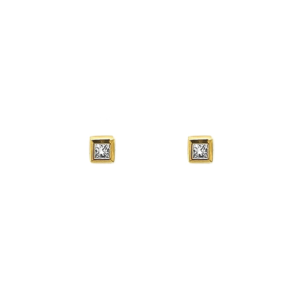 Gold-Ohrringe mit Diamanten