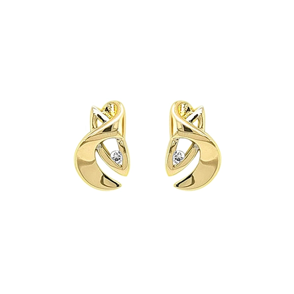 Gold-Ohrringe mit Diamanten