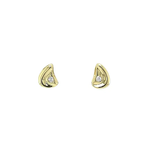 Gold-Ohrringe mit Diamanten