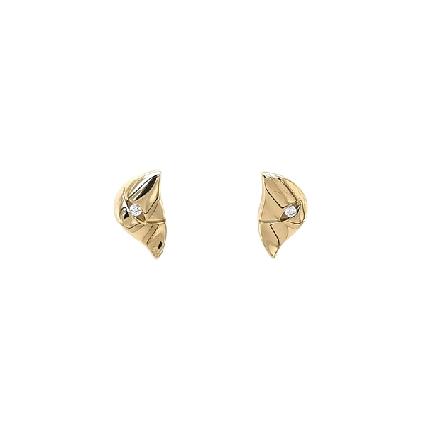 Gold-Ohrringe mit Diamanten
