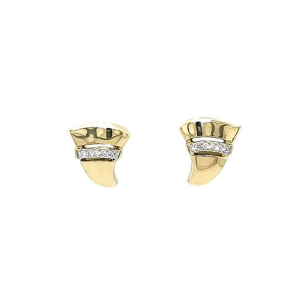 Gold-Ohrringe mit Diamanten