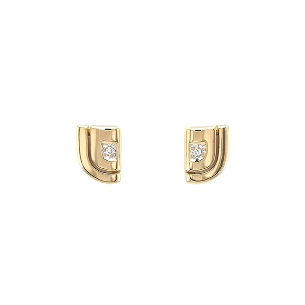 Gold-Ohrringe mit Diamanten