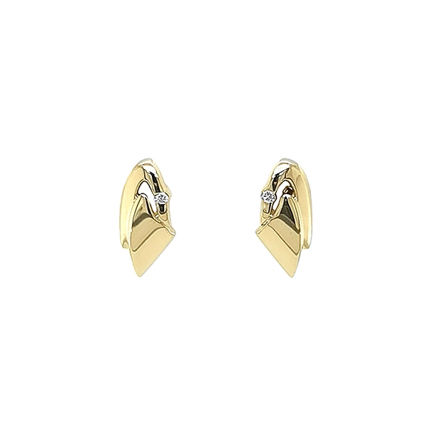 Gold-Ohrringe mit Diamanten