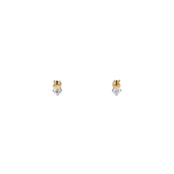 Gold-Ohrringe mit Diamanten