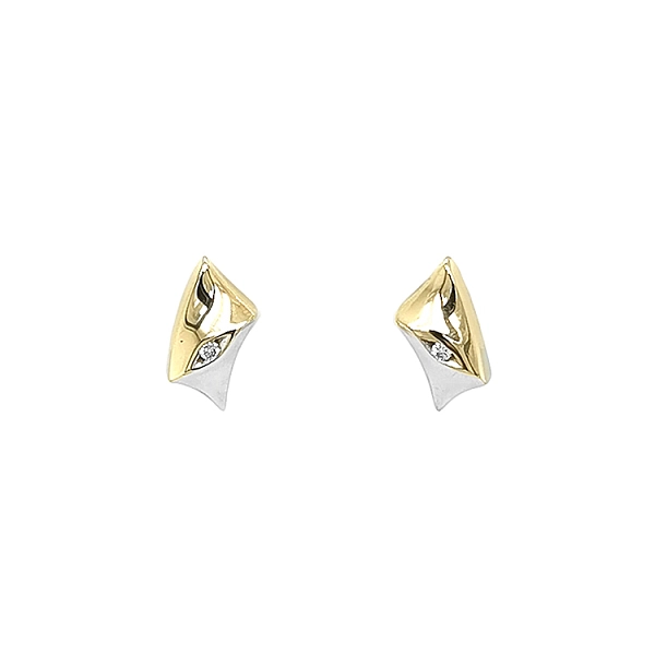 Gold-Ohrringe mit Diamanten
