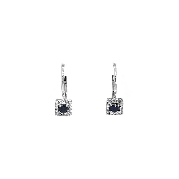 Goldohrringe mit Saphiren und Diamanten