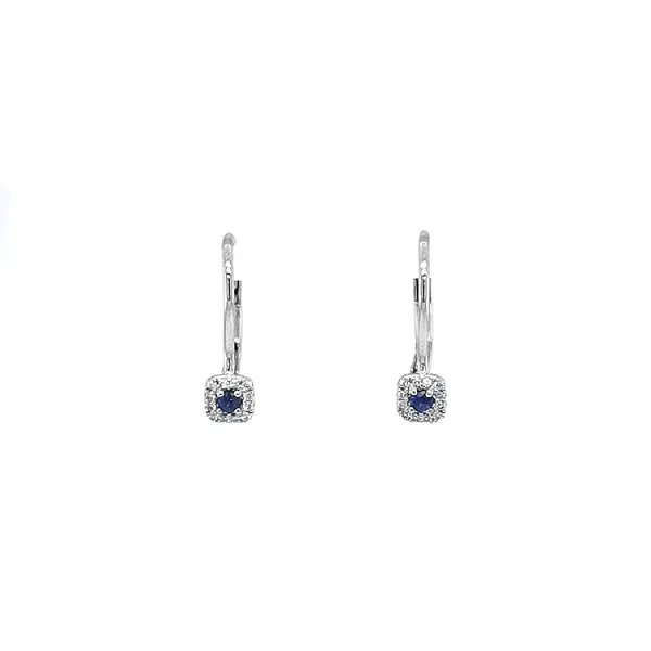 Goldohrringe mit Saphiren und Diamanten