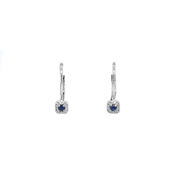 Goldohrringe mit Saphiren und Diamanten