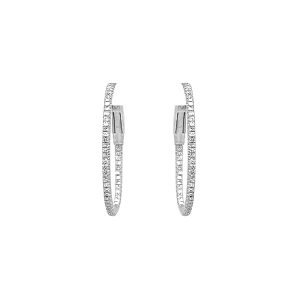 Runde Goldohrringe mit Diamanten