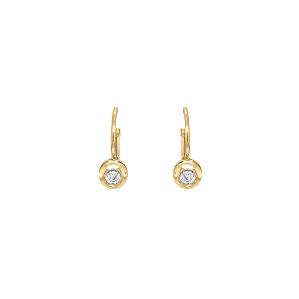 Goldohrringe mit Diamanten