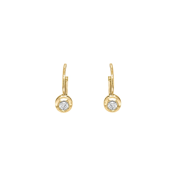 Goldohrringe mit Diamanten