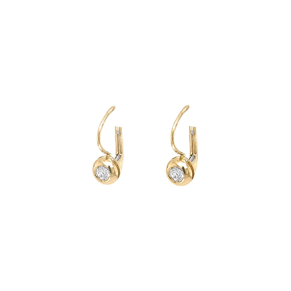 Goldohrringe mit Diamanten