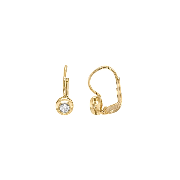 Goldohrringe mit Diamanten