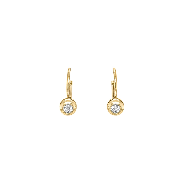 Goldohrringe mit Diamanten