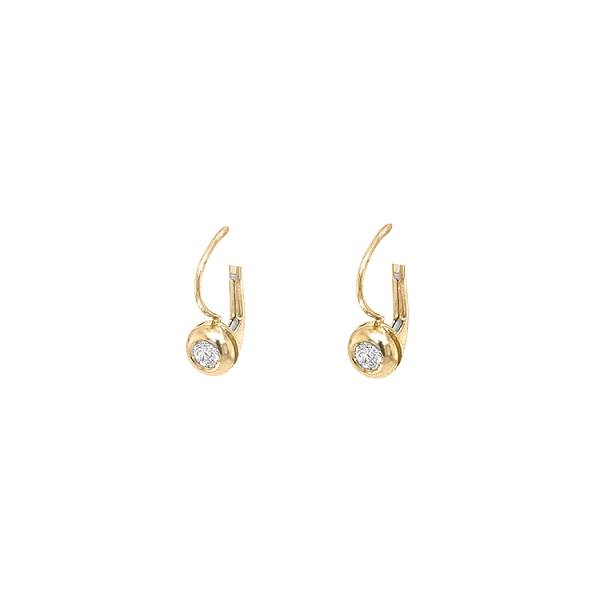 Goldohrringe mit Diamanten
