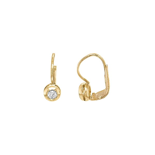 Goldohrringe mit Diamanten