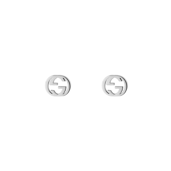 Goldene Gucci Ohrringe mit ineinander greifendem G YBD66211100200U