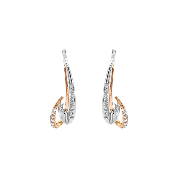 Gold-Ohrringe mit Diamanten