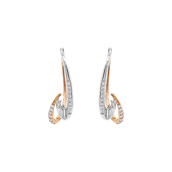 Gold-Ohrringe mit Diamanten
