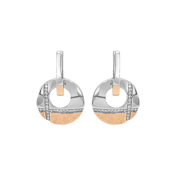 Gold-Ohrringe mit Diamanten