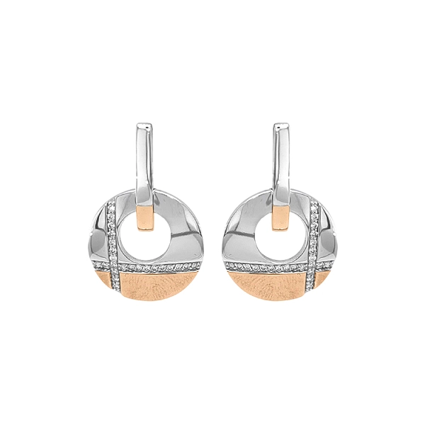 Gold-Ohrringe mit Diamanten
