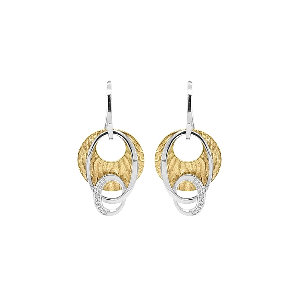 Gold-Ohrringe mit Diamanten