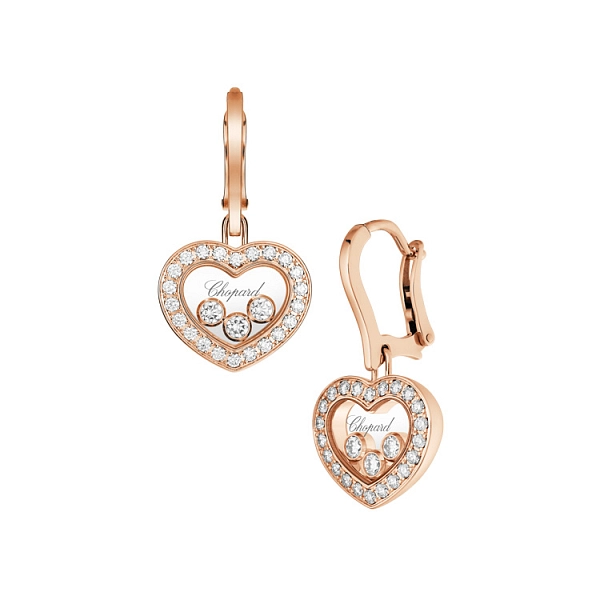 Gold-Ohrringe Chopard Happy Diamonds 83A611-5401