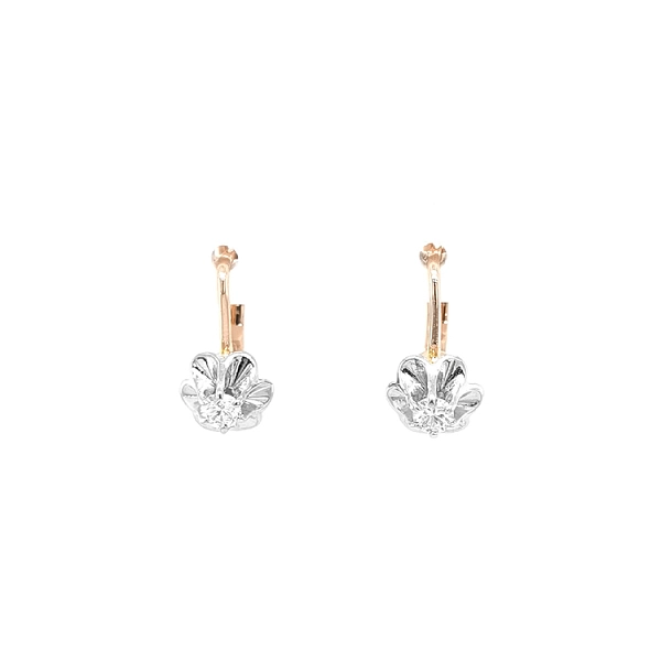 Gold-Ohrringe mit Diamanten