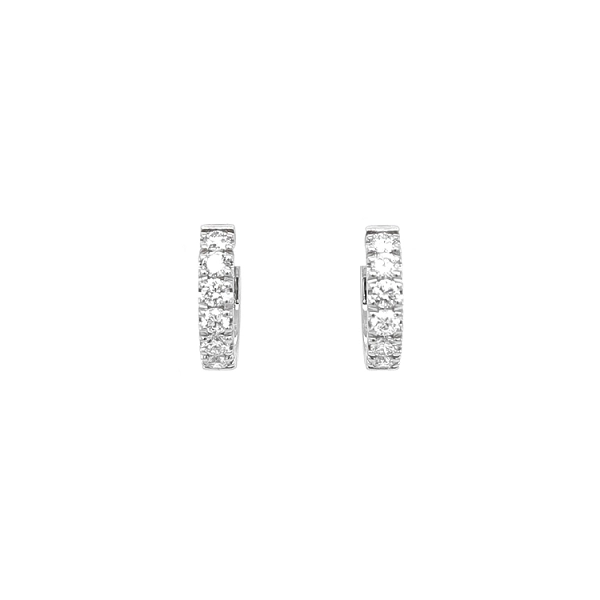 Runde Ohrringe aus Gold mit Diamanten