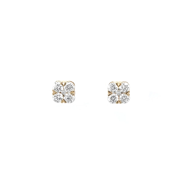 Gold-Ohrringe mit Diamanten