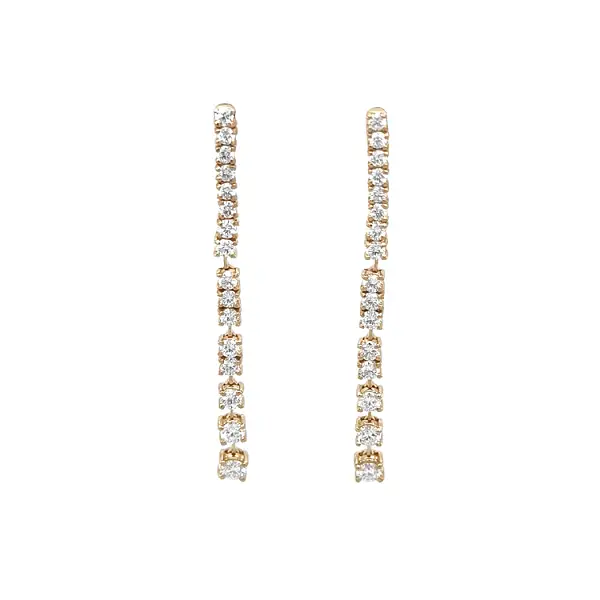 Gold-Ohrringe mit Diamanten