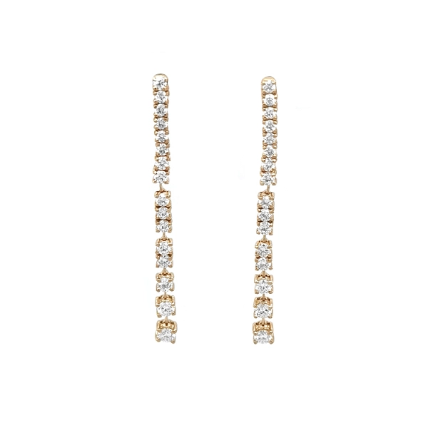 Gold-Ohrringe mit Diamanten