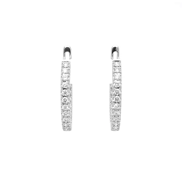 Runde Goldohrringe mit Diamanten