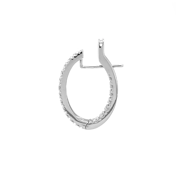 Runde Goldohrringe mit Diamanten