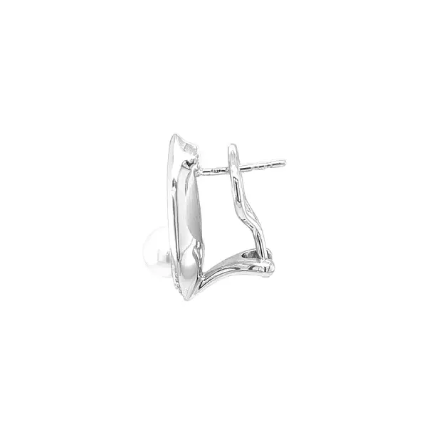 Goldohrringe Naturperlen und Diamanten