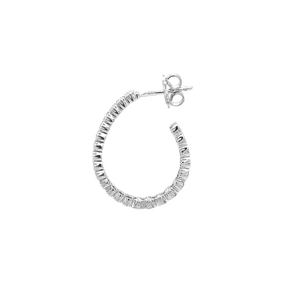 Runde Goldohrringe mit Diamanten