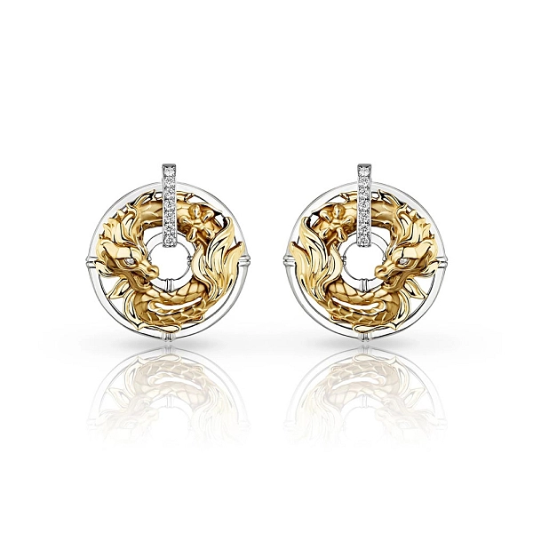 Gold-Ohrringe Carrera y Carrera New Shanghai Mini