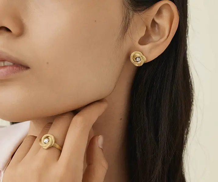 Gold-Ohrringe Marco Bicego Jaipur Link OB1841 B YW Q6