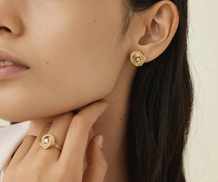 Gold-Ohrringe Marco Bicego Jaipur Link OB1841 B YW Q6