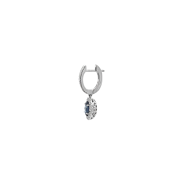 Gold-Ohrringe Saphir und Diamanten