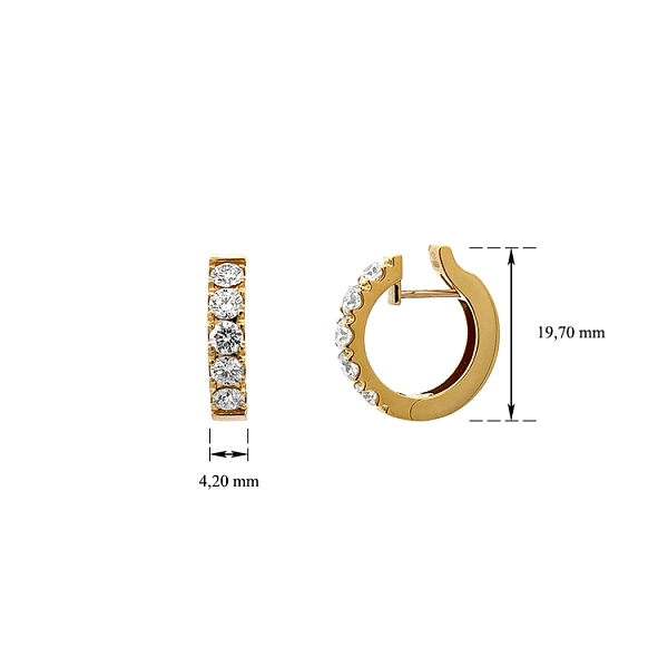 Gold Runde Ohrringe Diamanten