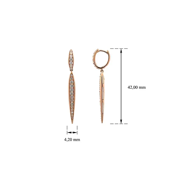 Gold Hängeohrringe Diamanten