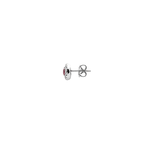 Goldohrringe mit Rubin und Diamanten