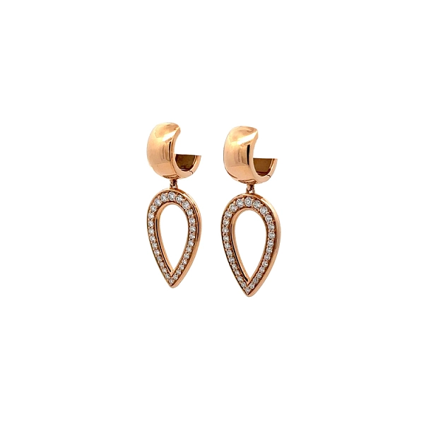 Gold-Ohrringe mit Diamanten