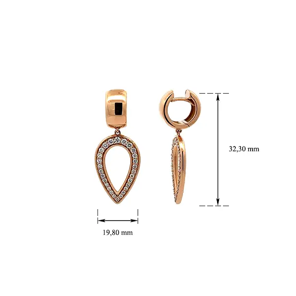 Gold-Ohrringe mit Diamanten