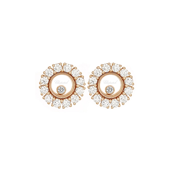 Gold-Ohrringe Chopard Happy Hearts 83A609-5001