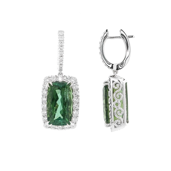 Eleganz von grünen Turmalinen in Kombination mit Diamanten
