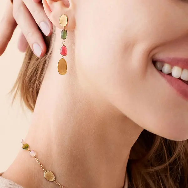 Gold-Ohrringe Marco Bicego Lunaria Farbe OB1899 TM Y