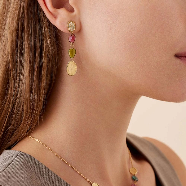 Gold-Ohrringe Marco Bicego Lunaria Farbe OB1899-B TM01 Y