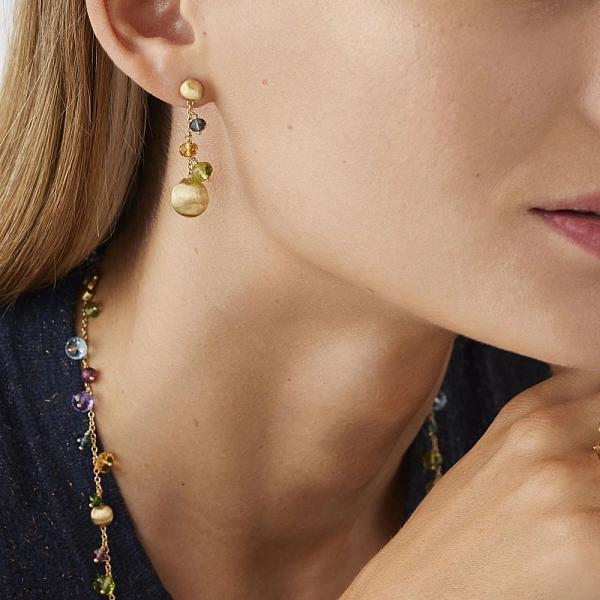 Gold-Ohrringe Marco Bicego Afrika Edelsteine OB1860 MIX02 Y